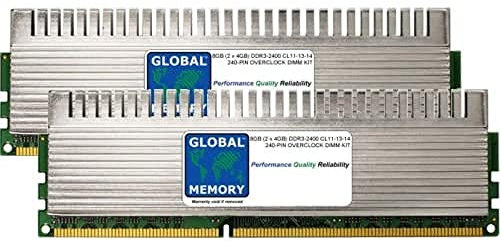 8Go (2 x 4Go) DDR3 2400MHz PC3-19200 240-PIN OVERCLOCK DIMM MÉMOIRE RAM KIT pour Ordinateurs DE Bureau/Cartes Meres