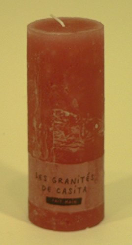 Stumpenkerze rustikal Säule 17 cm Aspekt givrã © Farbe Altrosa