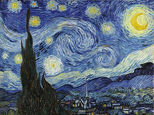 1art1 Vincent Van Gogh Die Sternennacht, 1889, 2-Teilig Fototapete Poster-Tapete 240x180 cm