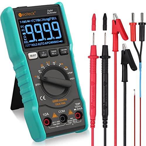 Neoteck Digital Multimeter 9999 Counts TRMS Auto Ranging NCV Tester DC AC Spannung Strom Meter Temperatur Kapazität Tester