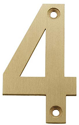 Front Door Numbers 3 Inch Satin Brass Door Numbers 0-9 (4)