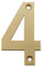 Front Door Numbers 3 Inch Satin Brass Door Numbers 0-9 (4)