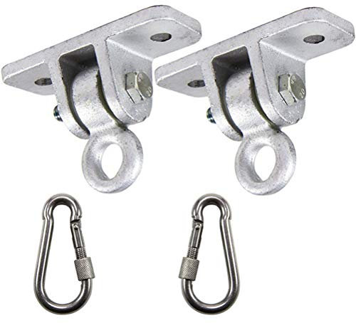 HEITIGN Gancio Di Fissaggio Per Altalena, Ganci Per Altalena Per Carichi Pesanti Con Moschettone, Ganci Per Altalena Ganci Di Sospensione Attacco A Soffitto Fibbia Per Appendere Ad Altalena Base Fissa