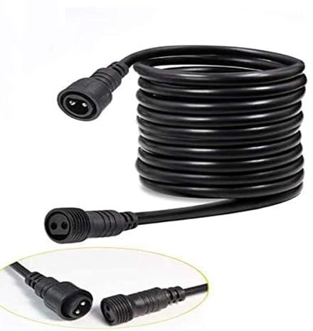 Svater 3M/9.8Ft Verlängerungskabel IP65 Wasserdicht für S14 1W Plastik Glühbirne Garden Outdoor Lichterketten, Verlängerungskabel Schwarz