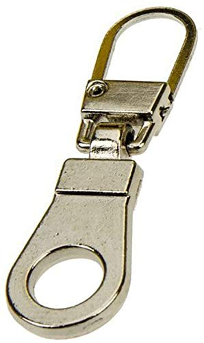 Ersatz-Zipper für Reißverschlüsse Reißverschluss Griff (silber, 3 Stück)
