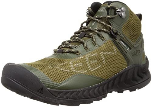 KEEN NXIS Evo Mid Waterproof, Stivali da Escursionismo Uomo, Forest Night/Dark Olive, 43 EU