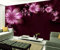XAONUO Fleurs Papier Peint Panoramique Violet Mode Fleurs 200X150Cm Papier Peint Intissé 3D Effet Poster Geant Mural Personnalisé 3D Pour Salon Chambre Décoration Murale