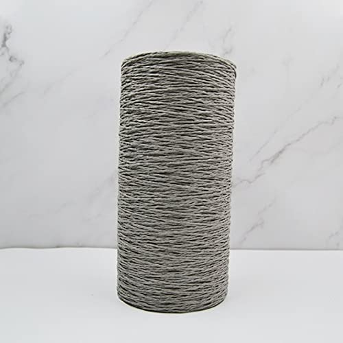 LIUXIN 500 G/Lote Hilo de Verano Kintting Hilo para Sombrero de Paja Cesta teñida Rafia Hilo de Paja Hilo de Ganchillo para Manualidades