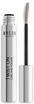 WYCON cosmetics TWIST ON MASCARA - Mascara ciglia 3 in 1 azione Allungante Volumizzante Incurvante, Nero 10 ml