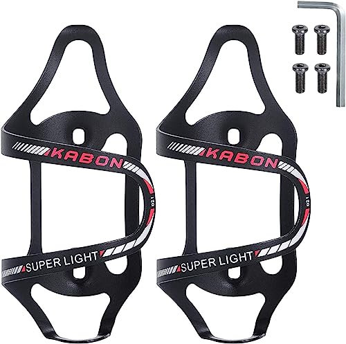 KABON Bike Water Bottle Holder, Lightweight Bicycle Alloy Aluminum Side Load Water Bottle Cage Brackets for Road Bike MTB