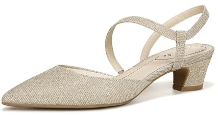 LifeStride Women's Minimalist Pump Light Gold Rhinestone Fabric 9 M