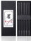 5 Paar Edelstahl-Essstäbchen,Buntes Wiederverwendbare Chinesische Chopsticks Set,Waschbar Für GeschirrspüLer Metall Stäbchen,Geschirr Geschenkset(Schwarz)