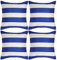tiggell wasserdichte Kissenbezüge für den Außenbereich, dekorativer Gartenkissenbezug, für Zuhause, Garten, Terrasse, Couch, Balkon, gestreift, 45,7 x 45,7 cm, Blau und Weiß, 4 Stück