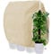 HoloHolo Winterschutz für Pflanzen, Atmungsaktiv 85 g/m² Winterschutz Kübelpflanzensack Frostschutz Pflanzenabdeckungen mit Reißverschluss und Zugband für Baum Palmen Überwinterung Beige