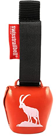 swisstrailbell® Red Weisser Steinbock - schwarzes Band