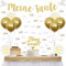 Sursurprise Meine Taufe Dekorationen Gold, Erstkommunion Kommunion Party Dekoration, Glitter Banner Girlande, Holz Fisch Kreuz Ballons für Baby Dusche Party Zubehör Jungen Mädchen