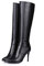 Stivali Alti A Spillo, Donne Moda Stivali Ginocchio Stiletto Heels, Stivali al Ginocchio con Cerniera Laterale E Tacco Alto da Donna, Stivali in Pelle Autunnali E Invernali (Color : Black, Size : 38