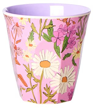 Medium Melamine Mug - Pink - Daisy Dearest Print