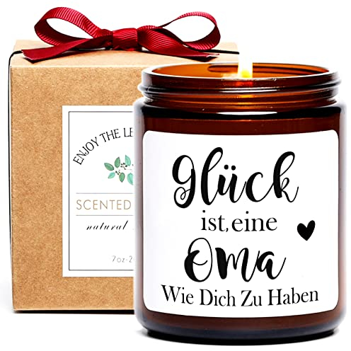Kerzen Geschenke für beste Oma, Lustige Weihnachten Duftkerze Geschenk für Oma Großmutter von Tochter Sohn Enkel, Geburtstag Weihnachten Thanksgiving Day Geschenke für Frau
