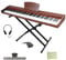 Ｌｏｎｇｅｙｅ Longeye Piano Keyboard 88 Keys Wooden Electric Piano Semi Weighted Digital Piano for Beginner & Professional with Piano Stand, Music Rest, Headphones MOLD2 Walnut