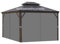 Homegroove Pavillon-Vorhänge, wasserdicht, 3 x 3 m, Sichtschutzvorhänge, 4 Paneele, Pavillon-Ersatzvorhang mit Reißverschluss für Garten, Terrasse, Hof (nur Vorhänge), Grau
