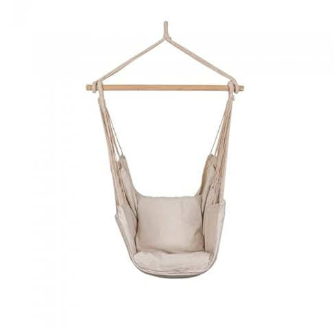 Grindi - Hängematte - Beigefarbener Sessel 130x100 mit Holzsteg - Havanna