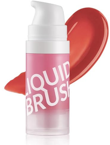 Allbestaye Liquid Blush Cream Natural Color Cheeks Compact Blusher Peach Pink Rose Soft Cream Blush Makeup Dewy Finish (08#)