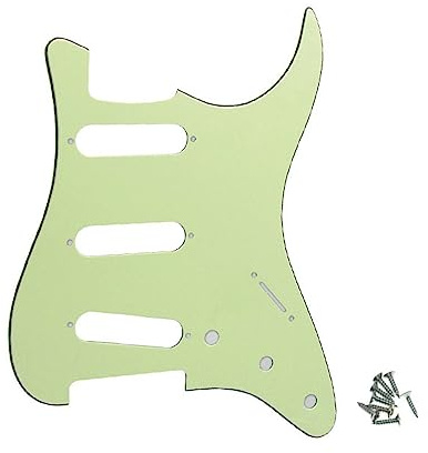 ROZILO SSS Strat Pickguards No Screw Hole Guitar Scratch Plate Custom for Fender Strat Squier Guitar Part Mint Green