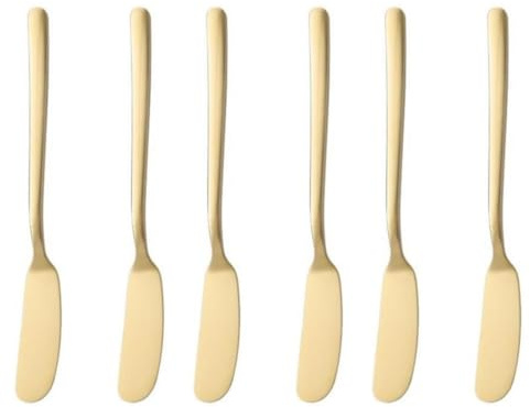 OSALADI 6 Piezas Tarro Espátula Rizador De Mantequilla Espátula De Postre Esparcidores De Queso Dorados Aplicador De Mantequilla Cortador De Queso Hoja De Queso Acero Maquinilla De Afeitar