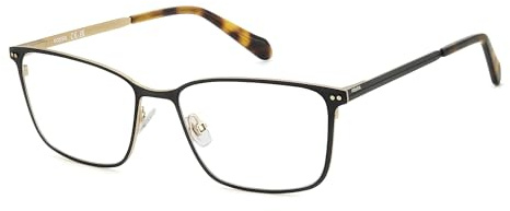 Fossil Brille mit Sehstärke für Unisex optional mit Sonnenbrillentönung oder Blaulichtfilter, Quadratisch, gefertigt aus Metall (inklusive Brillenetui) | Gefertigt aus Metall, optional mit Sonnenbrillentönung oder Blaulichtfilter, inklusive Brillenetui