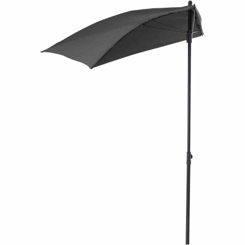 möbelando Balkonschirm >City< in anthrazit, grau - 160x226x100 (BxHxT)