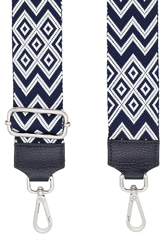 BellaBlossom Breiter Schultergurt 5cm für Umhängetaschen, Verstellbarer Schulterriemen 80-130cm, Taschengurt für Schultertasche Tragetaschen & Handtaschen (Blau V3)