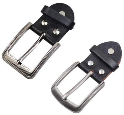 TogtherKings 2 Stück Edelstahl Dornschliesse Schnalle 40mm Poliert Klassische Gürtelschnalle Robust und Langlebig für Herren und Damen, Schwarz, Klassisch, Gürtelschnalle, 3013985031