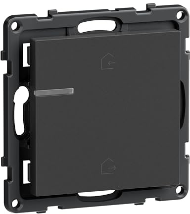 LEGRAND, SEANO with Netatmo Master-Switch Kommen/Gehen, Steuern von Alltagsszenarien, HOME + CONTROL App, 3 V-Knopfzellen enthalten (8 Jahre Lebensdauer), Smart Home, Farbe: Anthrazit, 765936