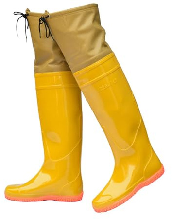 Stivali da Pesca Stivali da Pesca da Uomo E da Donna, Leggeri Impermeabili in PVC per La Caccia Stivali da Pioggia da Esterno, Alti Fino al Ginocchio 60 Cm