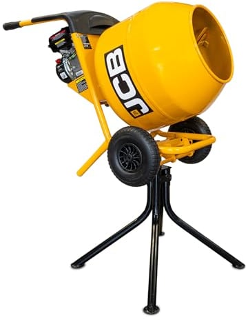 JCB Petrol 133cc 134L Seam Welded Cement Mixer Concret Mortar Mixer 100L Mixing Capacity, 3 Positions, Removable Stand, 3 Year Warranty