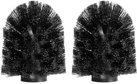 QUARKZMAN 2 Piezas Cabezal de Repuesto para Cepillo de Inodoro 15mm, Cepillo de Limpieza de Bola Redonda para Cabezales de Cepillo de Inodoro Negro