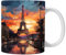Duroecsain Eiffelturm-Kaffeetasse, Eiffelturm-Tasse - Eiffelturm Wassertasse Teetasse - Einzigartige, neuartige Kaffeetasse, Trinkbecher mit -Effekt für Frauen, Männer, Geburtstagsfeier