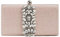 MICHELLE MOON Handtasche Damen Klein Elegant mit Glitzer | Abendtasche Beige | Clutch Beige für Hochzeit, Party und besondere Anlässe | Handtasche Beige Elegant mit abnehmbarer Schulterkette