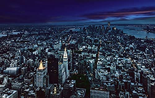 Riesenpuzzle 3D Puzzle 1000 Teile Stadt Nacht Manhattanline New York Architektur Gotham Landschaft 26x38CM