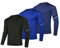 fovdtaa 3 Pack Men's Long Sleeve Crew Neck Shirts T-Shirt Workout Running Tops Gym Breathable Sports Shirts T Shirt Long Sleeve Sports Tops Black 2XL