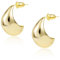 Gold Ohrringe Dupes für Damen, Gold Dicke Creolen klobig Leichte Chunky Ohrringe Hollow Open Hoop Ohrstecker Groß Waterdrop Ohrringe Hängende Gold Ohrhänger Damen Modeschmuck