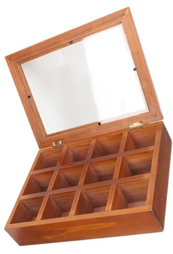 Levemolo Vintage Aus Holz Mit Durchsichtiger Glasabdeckung Rustikale Schmuckstück Und Andenken Box Ideal Für Die Sichere Aufbewahrung Von Erinnerungsstücken Und Schmuck