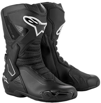 Alpinestars SMX-6 v3 Drystar, stivali da moto impermeabili, con protezione certificata CE, design durevole, comfort e ventilazione superiori per tutte le stagioni, nero, 41 EU