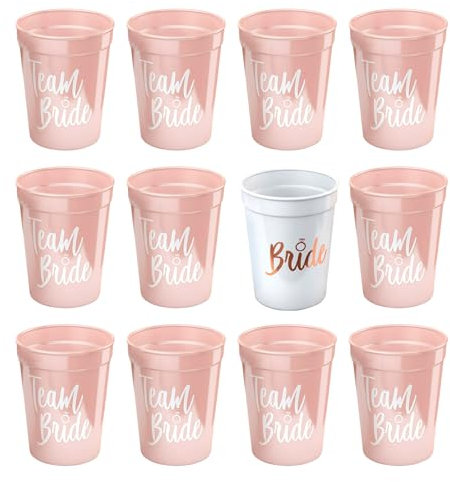 12 Braut und Team Braut Tassen,bride to be,jga deko frauen,becher bachelorette beutel tassen accessoires,anprobe bachelor,brautjungfer,Junggesellenabschied Party