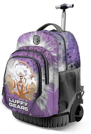 One Piece Luffy Gear 5-Mochila Trolley GTS FAN, Lila, 32 x 47 cm, Capacidad 30 L