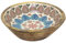 Carousel Home Meze Wooden Enamel Bowl | Moroccan Inspired Mango Wood Salad Bowl | Handcrafted Large Decorative Serving dish - 25cm