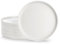 MALACASA, Serie LEAH, Dessertteller Set mit 6, Porzellan Dessertteller Ø 21 cm, Servierteller für Kuchen, Teller Set Vorspeisen, Mittagessen, Sandwiches, für Hochzeit, Party
