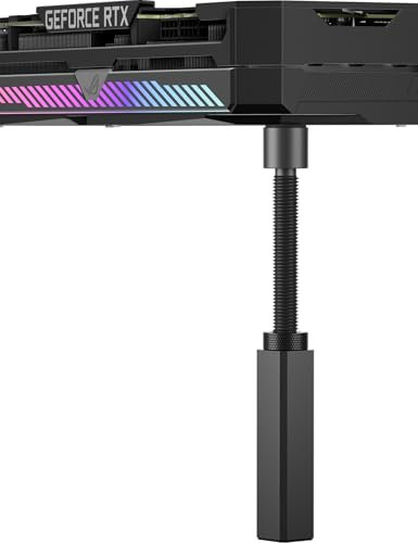 upHere GH120K GPU Support Bracket, Adjustable Height Graphics Card Support, GPU Stand with Magnet & Non-Slip Sheet, GPU Anti Sag Holder for Universal Video Card(75-120mm), Black