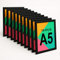 Aluanz Porte Affiche A5 Noir - Lot de 10 - Cadre clic-clac interchangeable, Affiche murale avec film antireflet, Cadre aluminium, Utilisation horizontale ou verticale - 210x148 mm